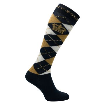 Sokken HVP-Argyle -  Navy-Sand-Gold