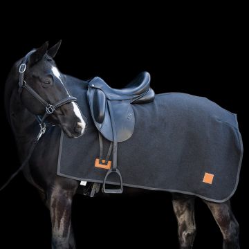 Kwart-uitrijdeken HVP-Scottie -  Dark Grey melange