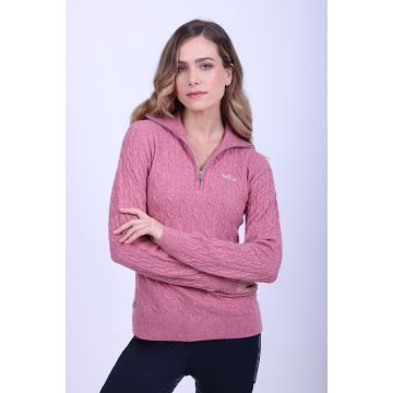 Gebreide pullover HVPLuna -  Dark mauve Heather 