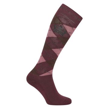 Sokken HVP-Argyle -  Dark berry-Mocca