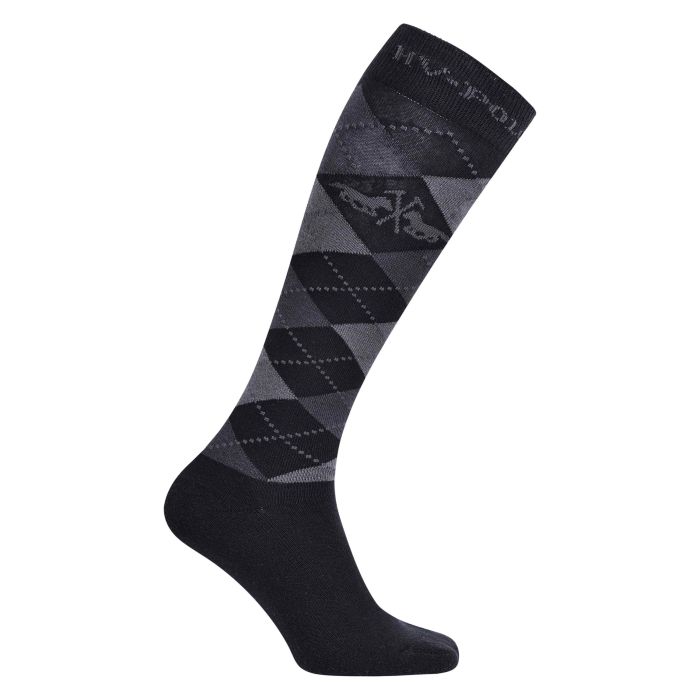 Socks HVPArgyle - 9535 - Black-Lightgrey