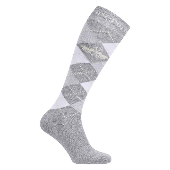 Socks HVPArgyle - 7518 - Grey melange-Optical White Socks HVPArgyle - 7518 - Grey melange-Optical White