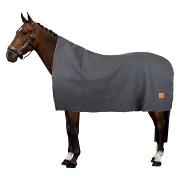 Wollen deken vierkant HVP-Scottie -  Dark Grey melange