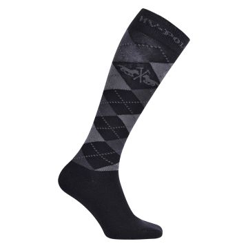 Sokken HVP-Argyle -  Black-Lightgrey
