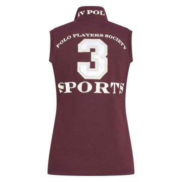 Polo shirt Favouritas mouwloos -  Dark berry